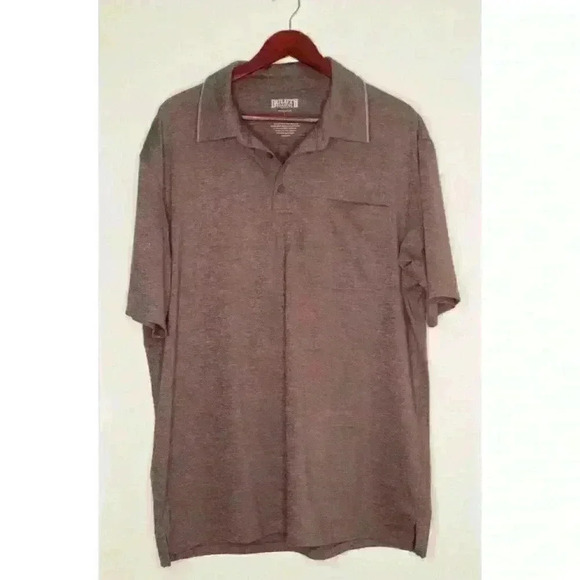 Duluth Trading Co Short Sleeve Polo Shirt Men's Large Gray Stretch Performance - Picture 1 of 14